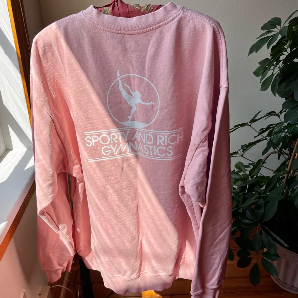 Sporty and Rich pink crewneck